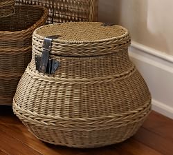 Jacquelyne Lidded Barrel Basket