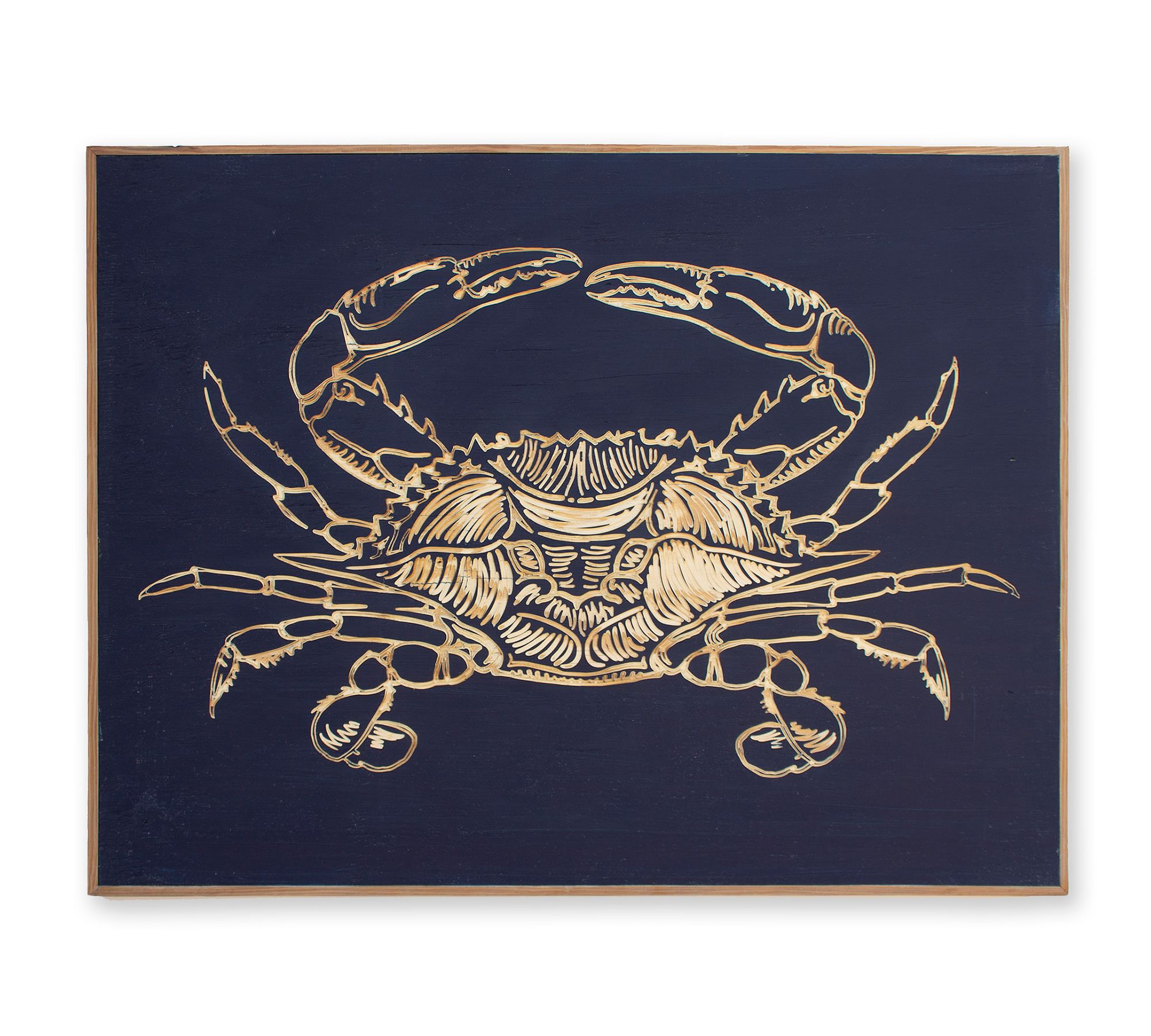 Carved Wood Crab Wall Art