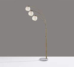 Laguna 3-Arm Marble Arc Floor Lamp (80&quot;)