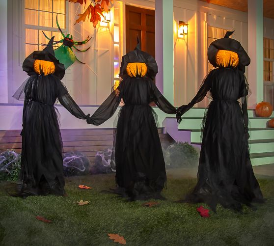 Lit Halloween Witches Set of 3 Pottery Barn