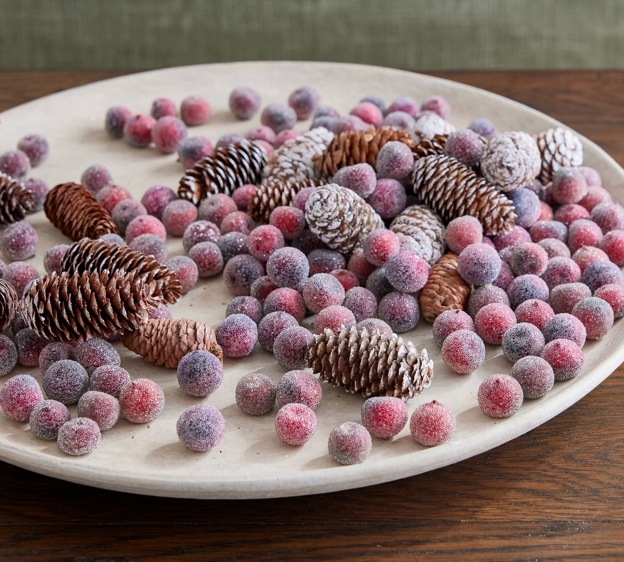 Pinecone And Cranberry Vase Filler