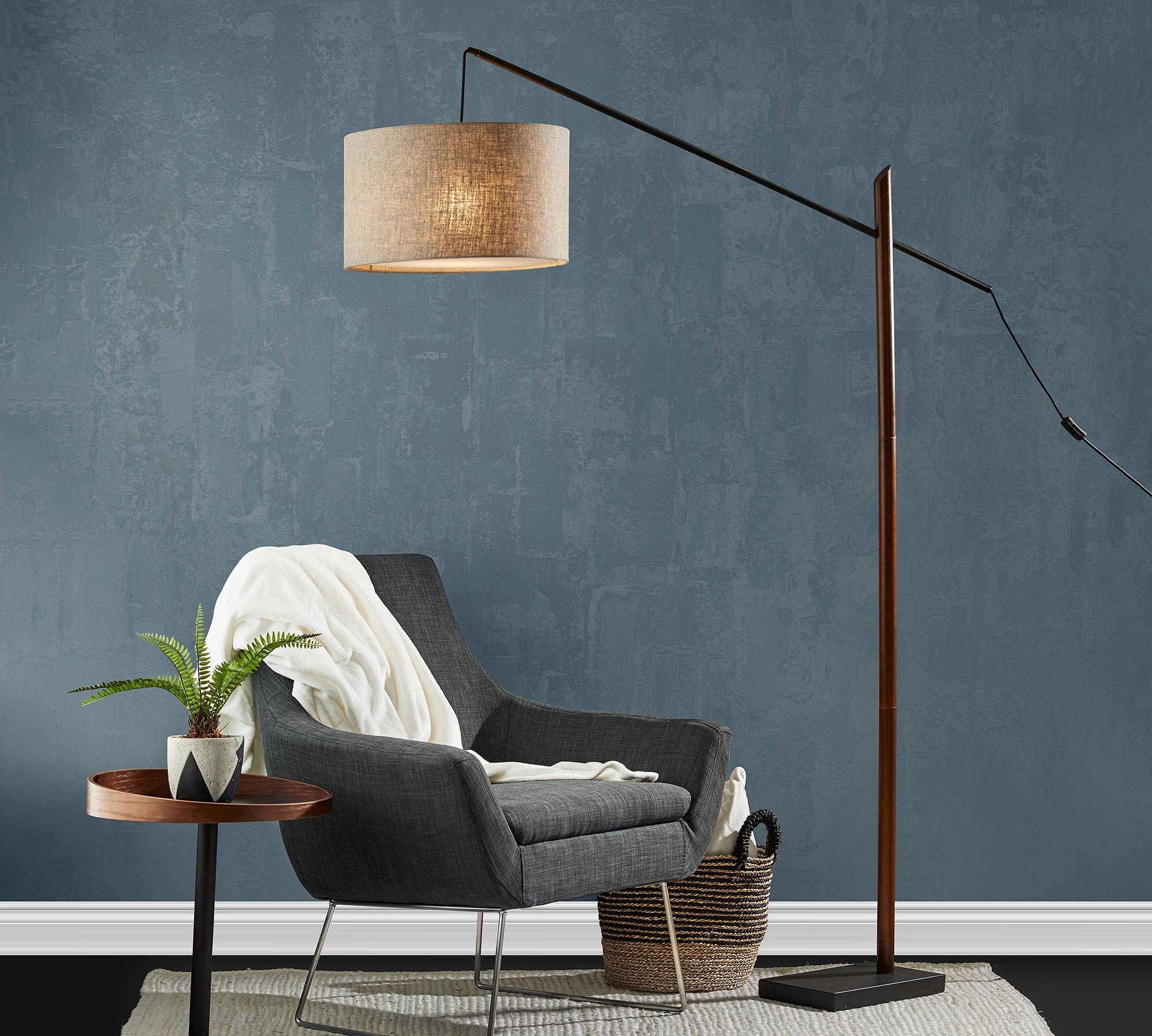 Cornelius Wood Arc Sectional Floor Lamp (85")