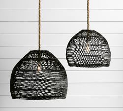 Flora Outdoor All-Weather Wicker Pendant (19&quot;-22&quot;)