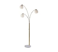 Laguna 3-Arm Marble Arc Floor Lamp (80&quot;)