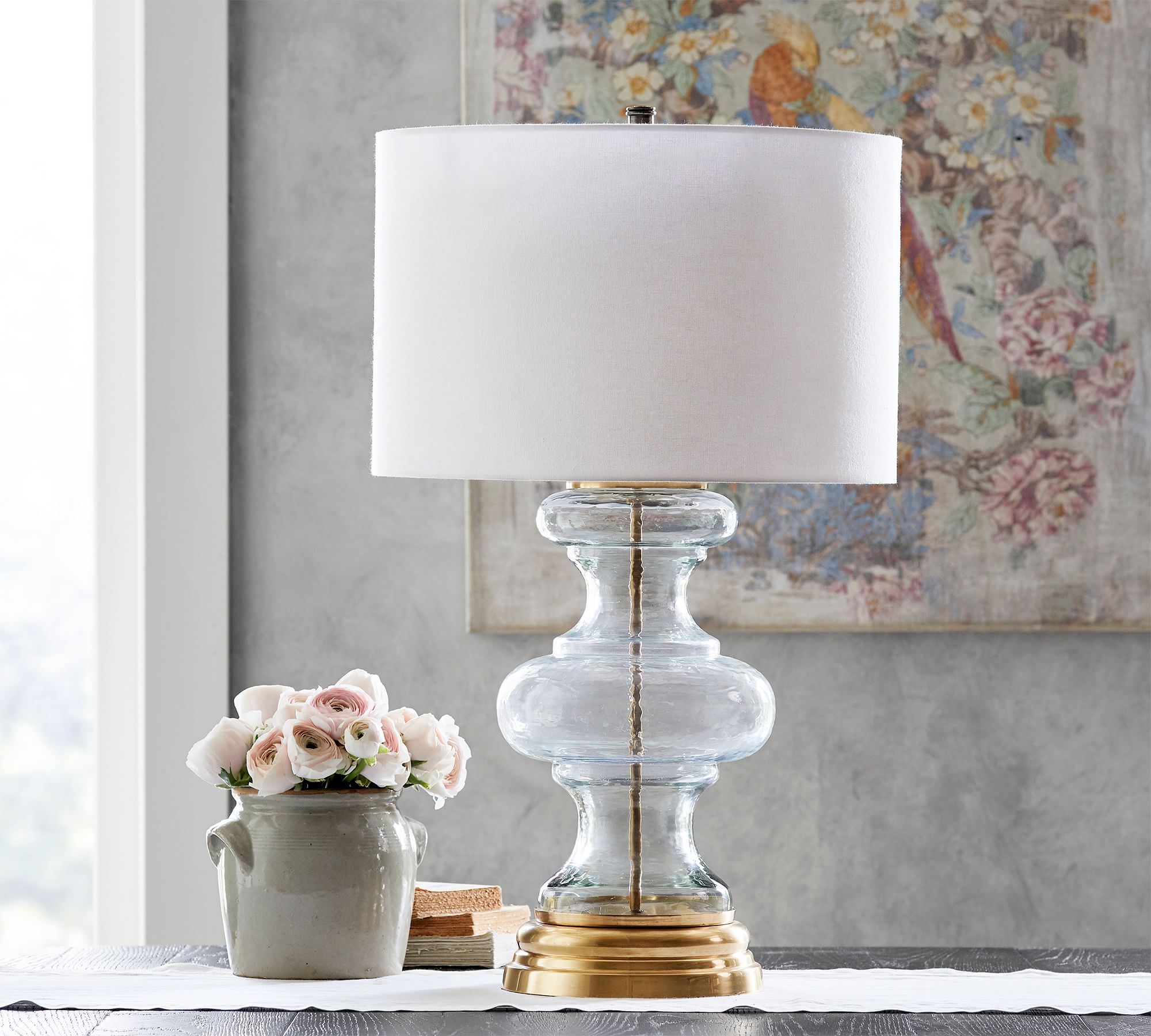 Jasmine Glass Table Lamp (29")