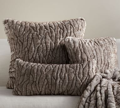 Pottery barn faux fur pillows sale