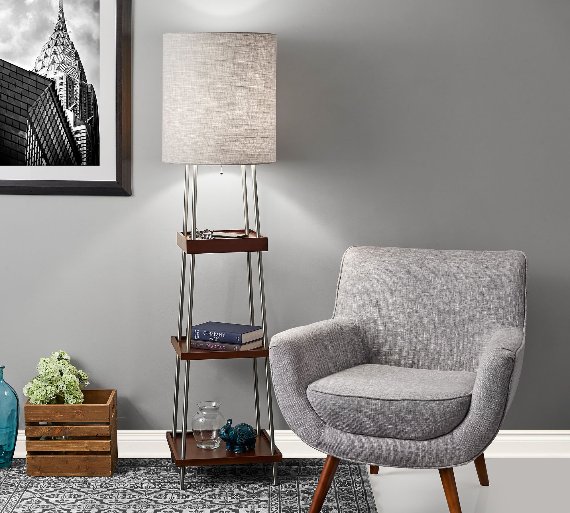 Leroy Charge Floor Lamp (59")