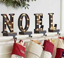 Lit Bronze Stocking Holder -  Noel