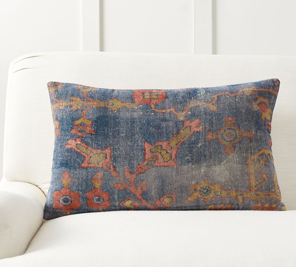 Dara Velvet Lumbar Pillow Pottery Barn