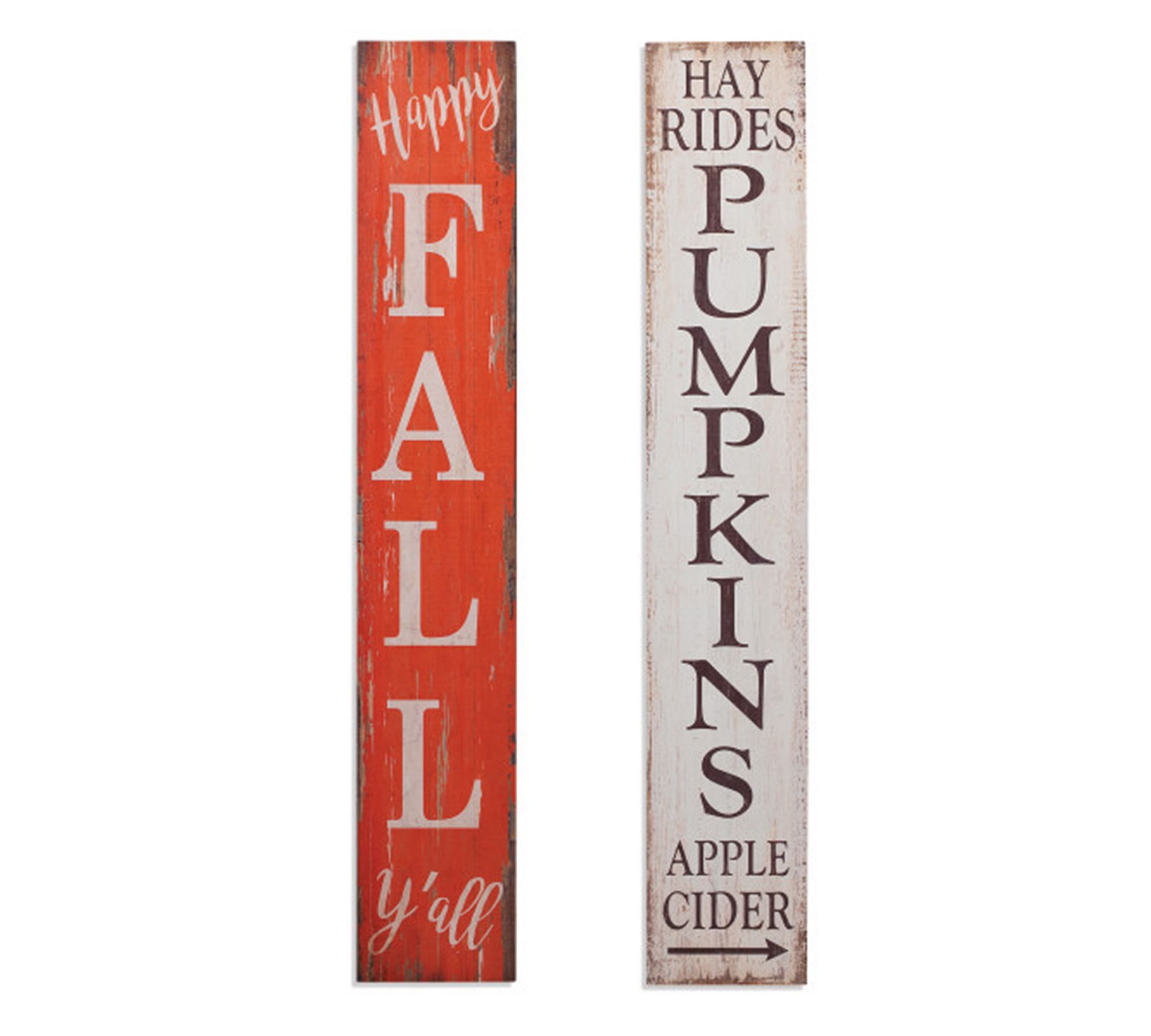 Harvest Wooden Porch Signs - Set of 2