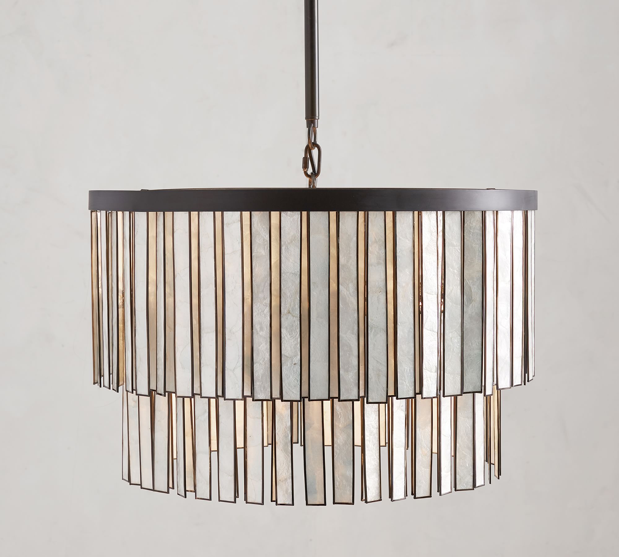 Astrid Capiz Round Chandelier