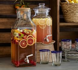 Tava Handwoven Rattan Drink Dispenser Stand | Pottery Barn