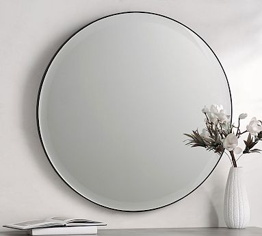 Round beveled mirror hotsell