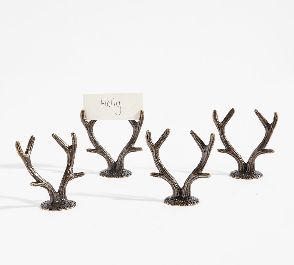 Antler Metal Place Card Holders Set of 4 Pottery Barn