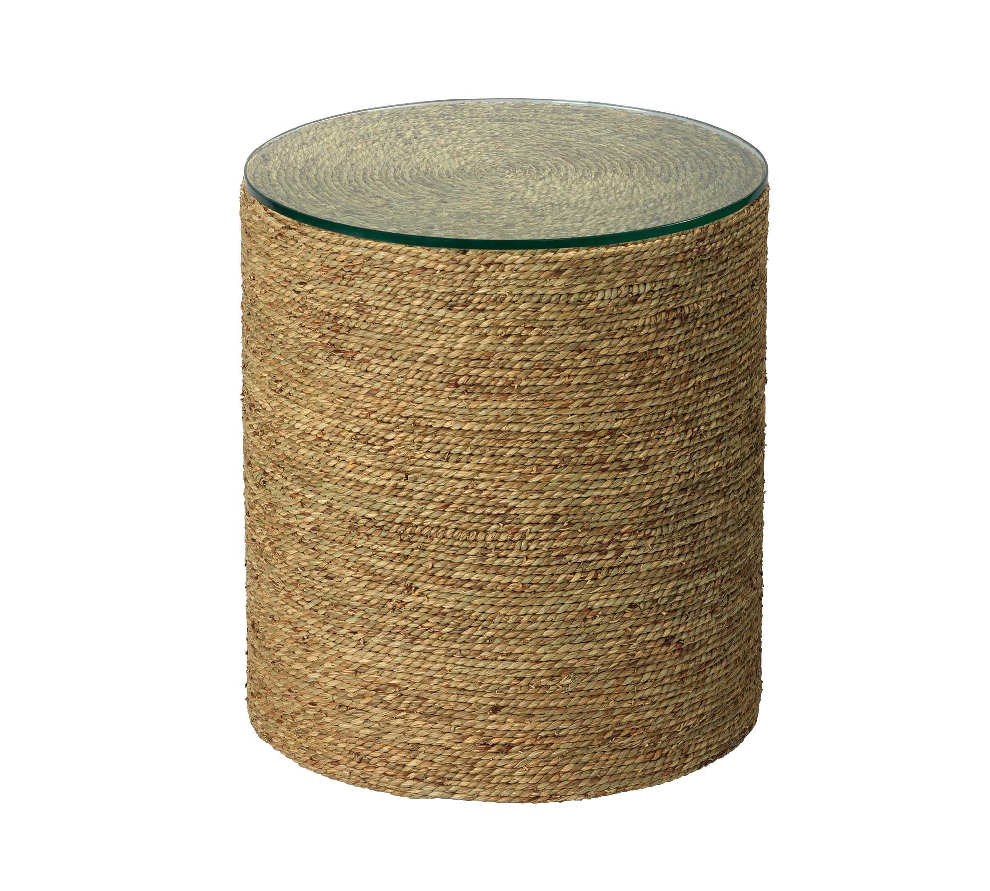 Dixon Round Seagrass End Table (18")