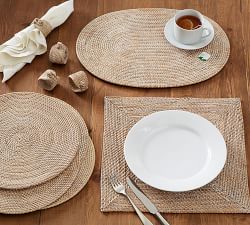 Tava Handwoven Rattan Square Placemat