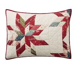 Noelle Star Handcrafted Applique Quilted Sham