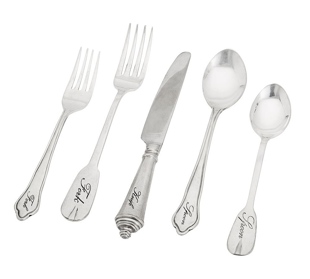 Antique Silver Sentiment Flatware Sets