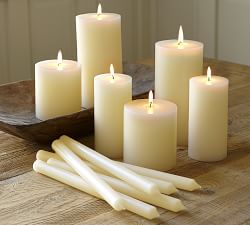 Unscented Wax Pillar Candle