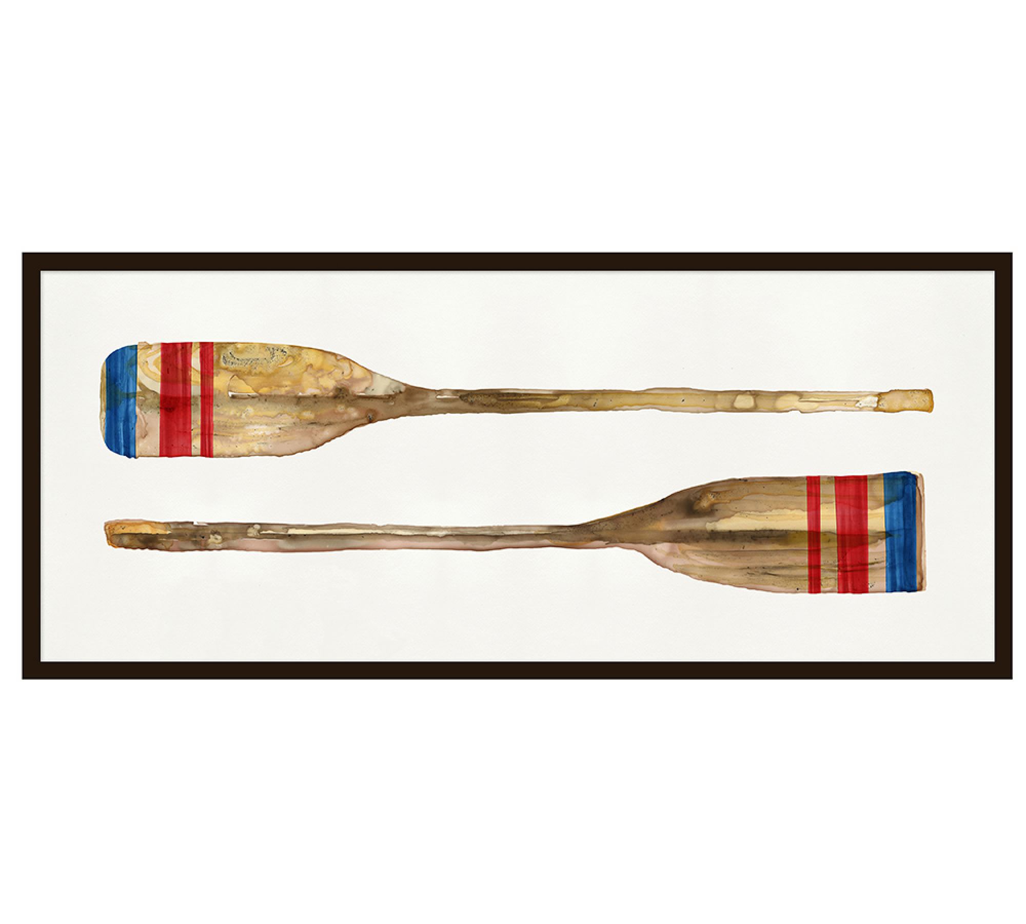 Painterly Americana Oars Wall Art