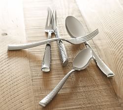 Shiny Hammered Handcrafted Flatware Sets