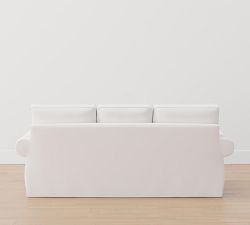 Pearce Roll Arm Slipcovered Sleeper Sofa with Memory Foam Mattress (89&quot;)