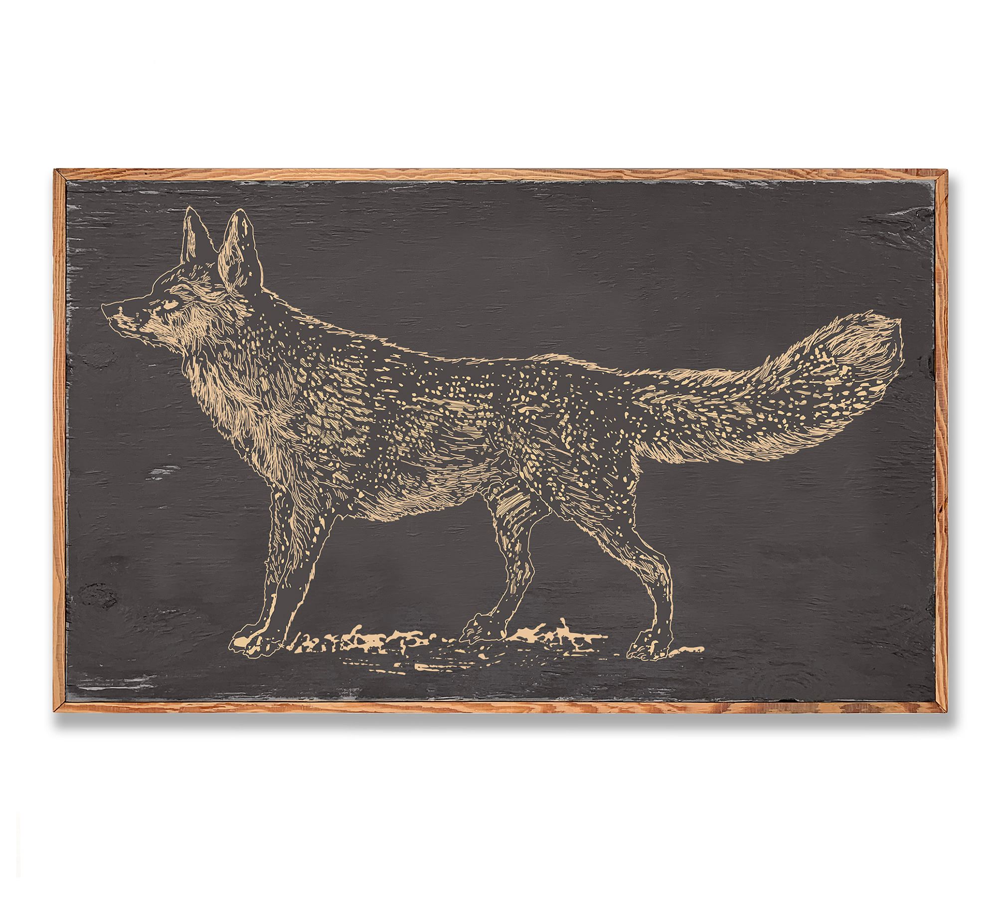 Fox Carved Wood Wall Art