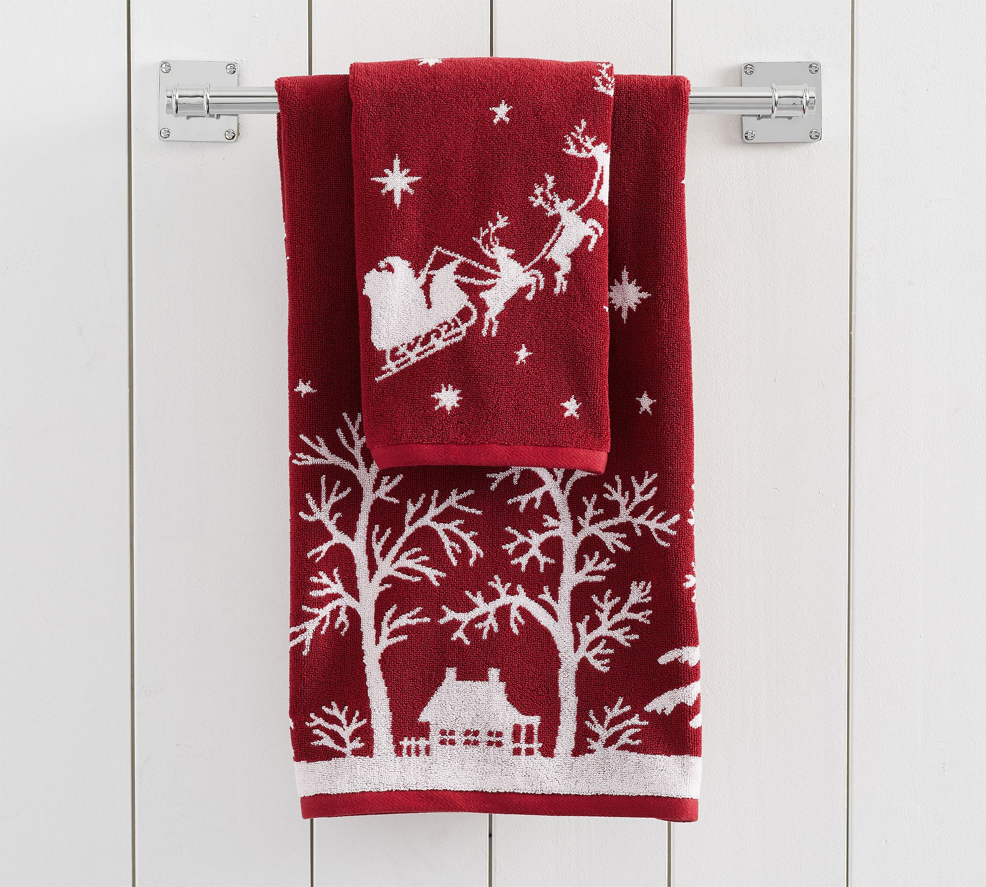 Sleigh Bell Reversible Jacquard Towel