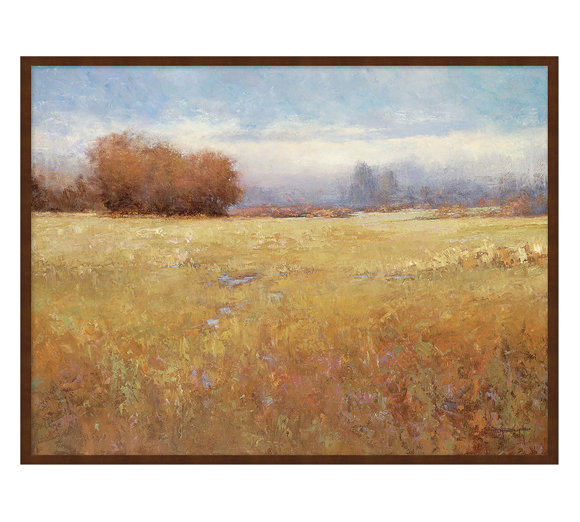 Winter Runoff Framed Canvas