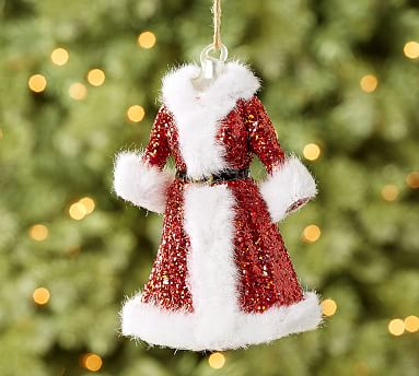 Mrs. Claus Dress Christmas Ornament Pottery Barn