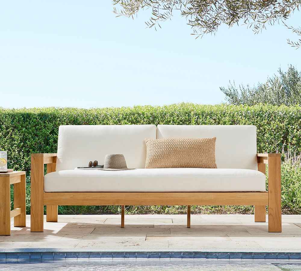 Malibu Teak Outdoor Sofa (77") | Pottery Barn