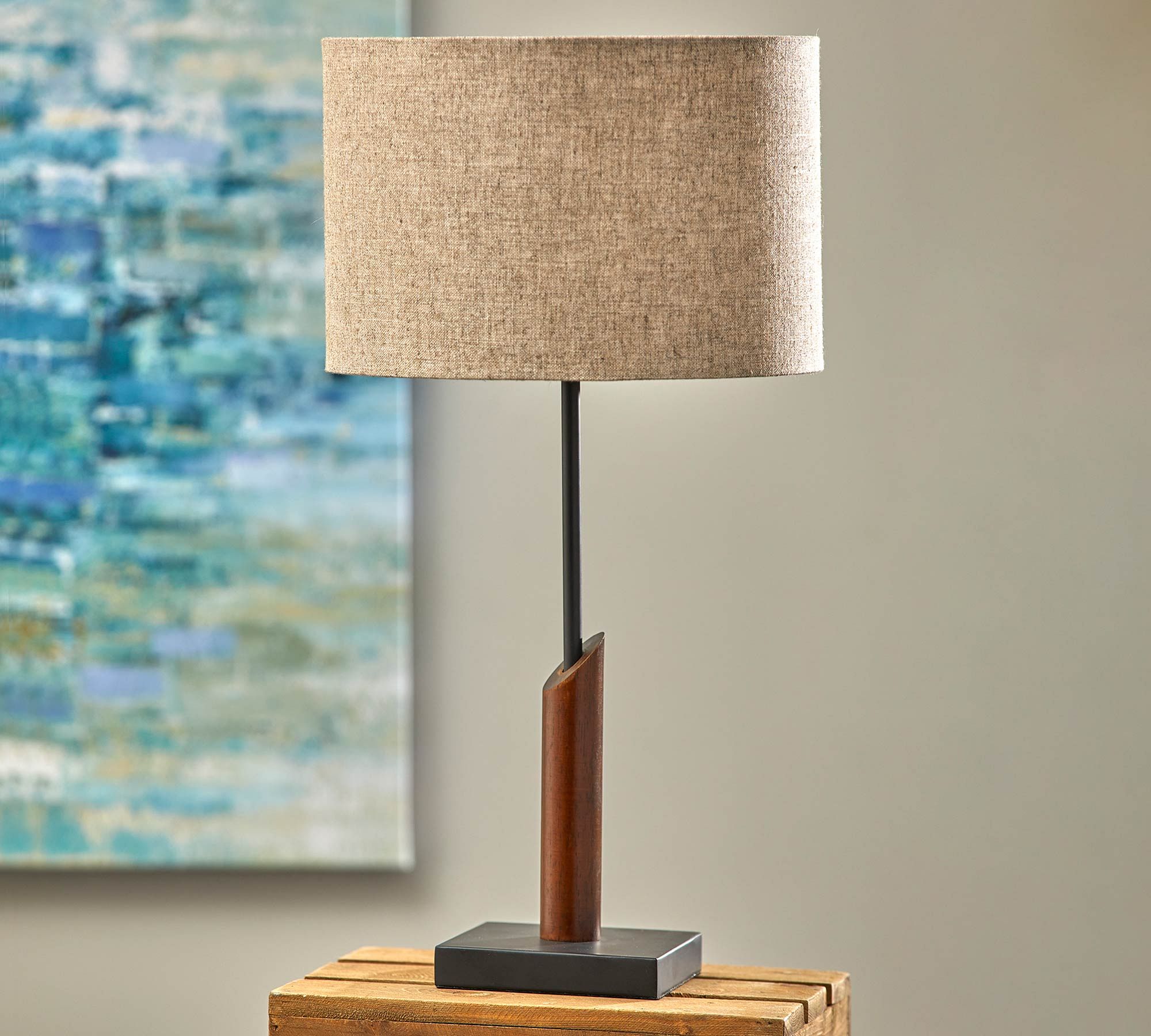 Cornelius Wood Table Lamp (15")