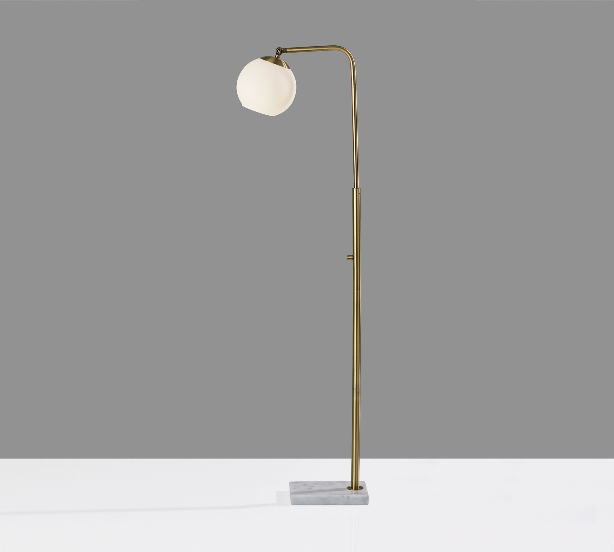 Laguna Marble Hand-Blown Glass Floor Lamp (55")