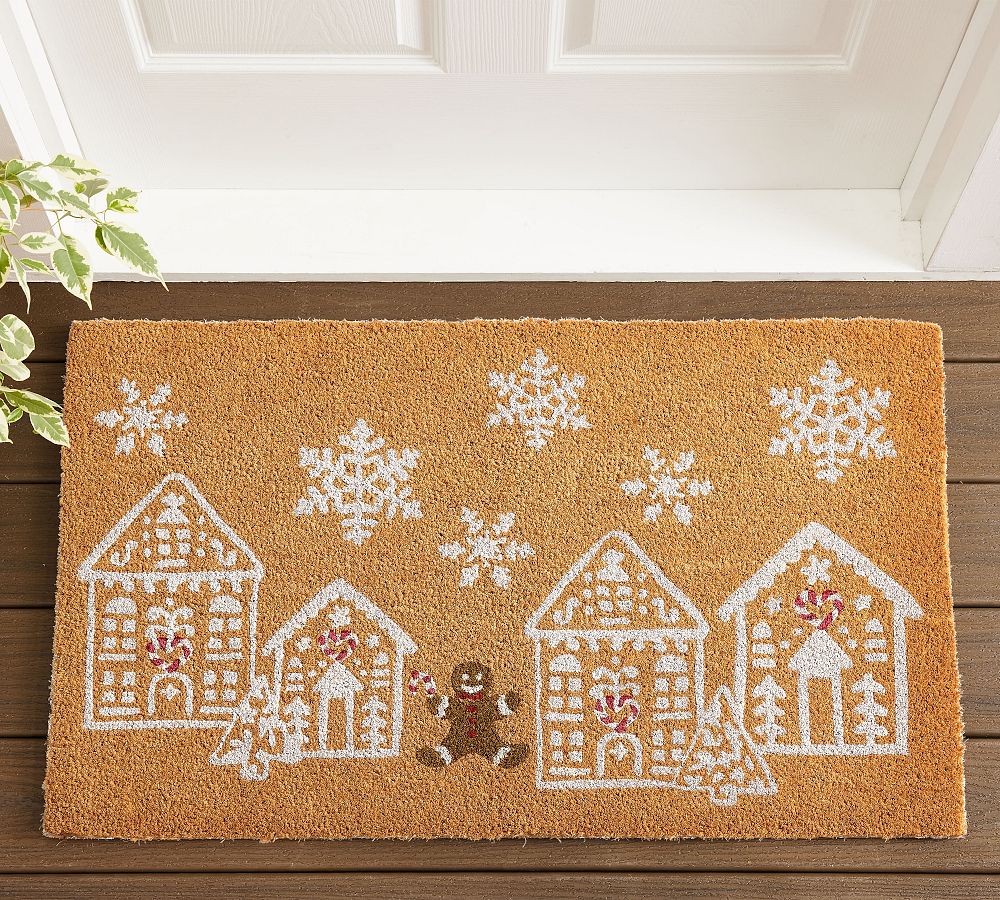 Mr. Spice Gingerbread Village Doormat Pottery Barn