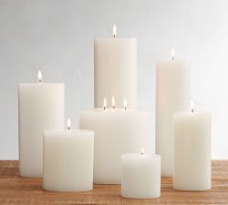 Unscented Wax Pillar Candle