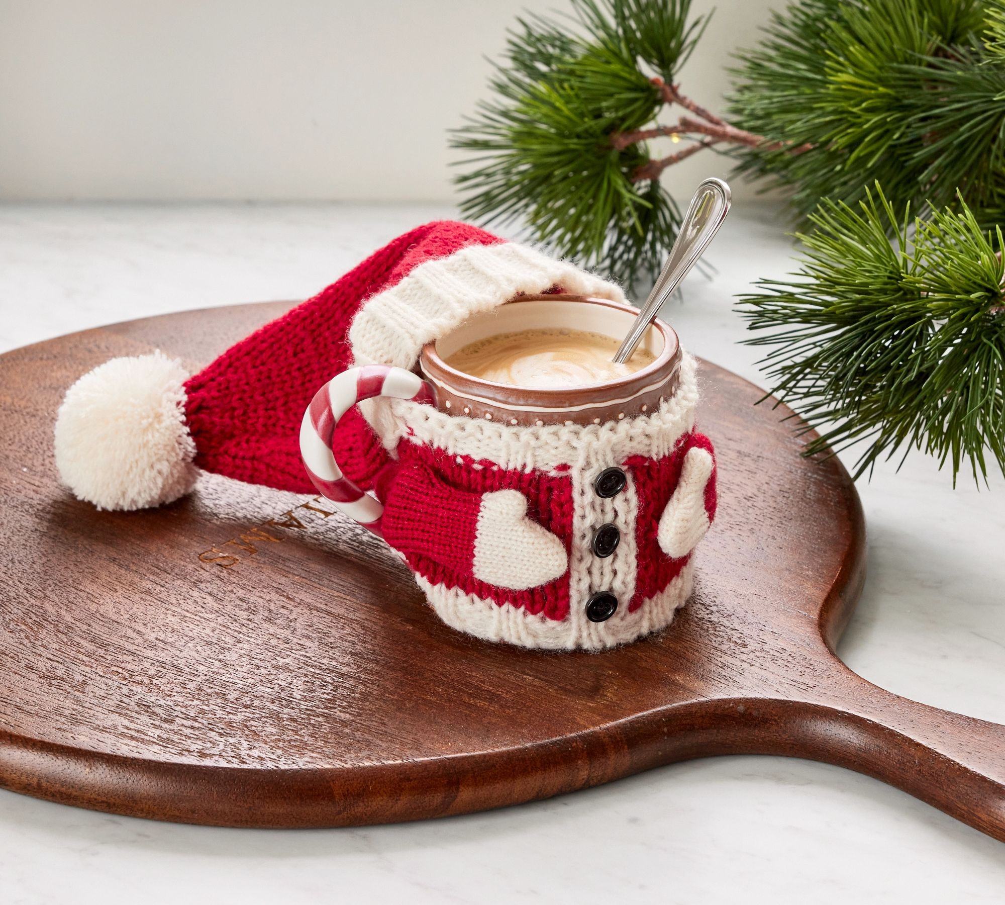 Santa Knit Mug Coozie