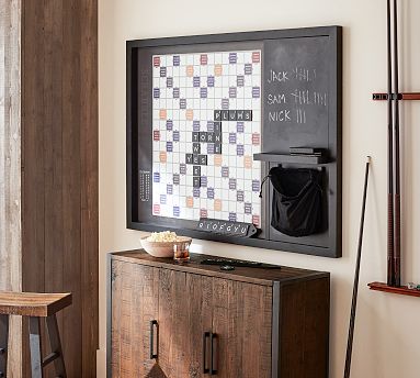 3 high quality piece wooden scrabble inspired wall art