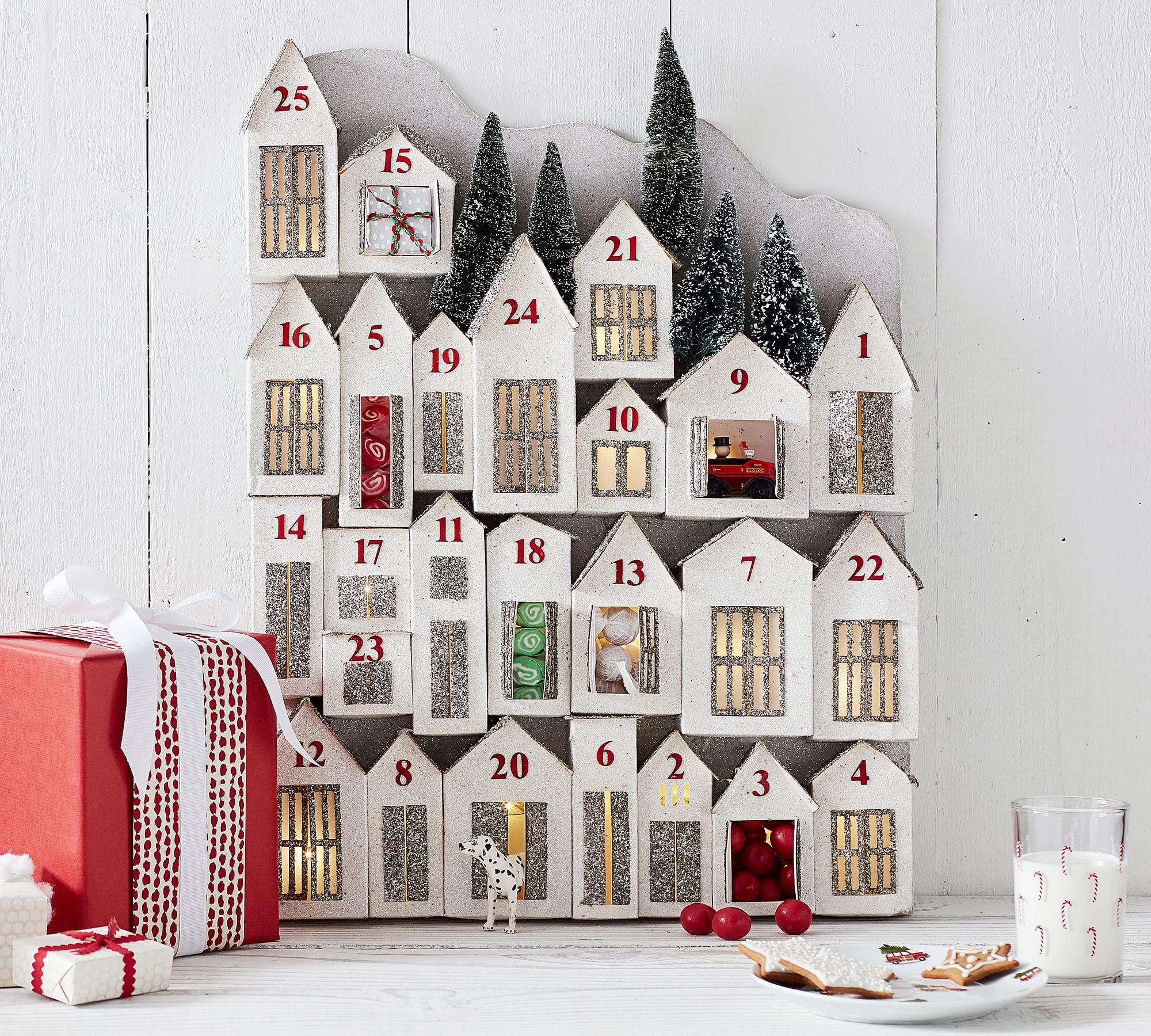 Lit Glitter Houses Advent Calendar