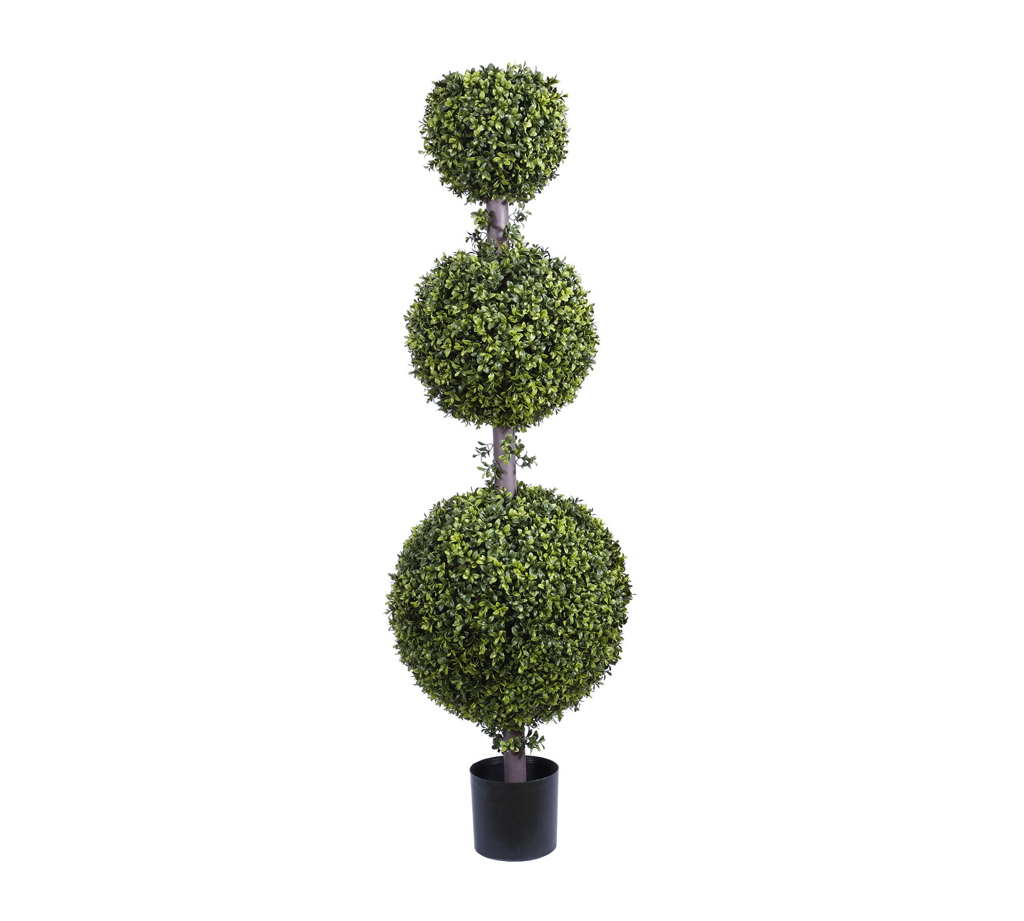 Faux Boxwood Triple Ball Topiary Tree