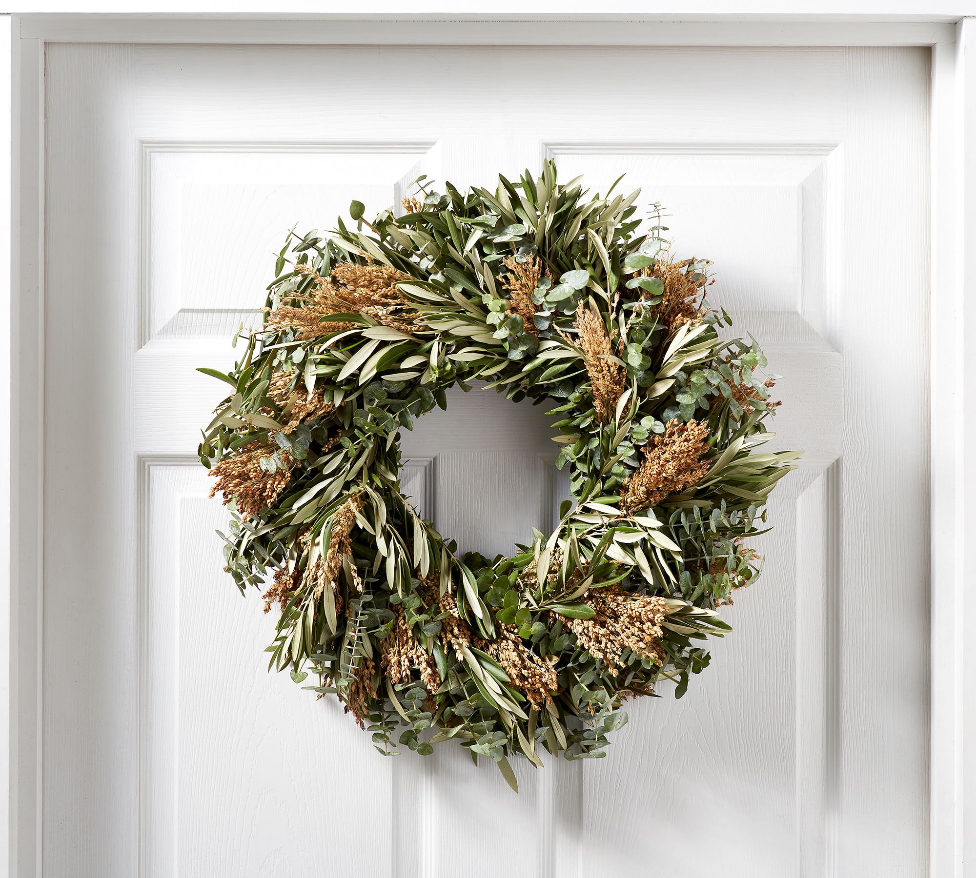 Fresh Olive & Sorghum Wheat Wreath