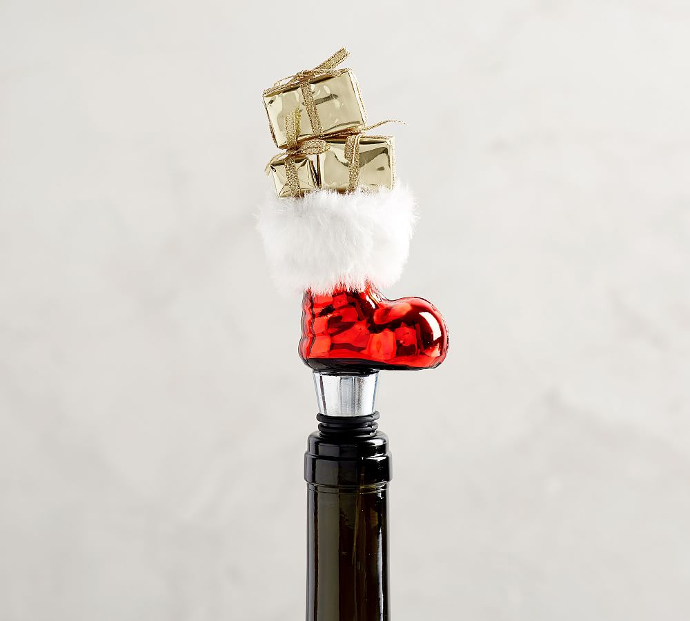 Santa's Boot Wine Stopper