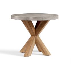 Abbott Concrete &amp; Acacia Round Outdoor Bistro Table (36&quot;)