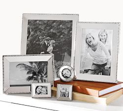 Personalized Silver-Plated Beaded Frames