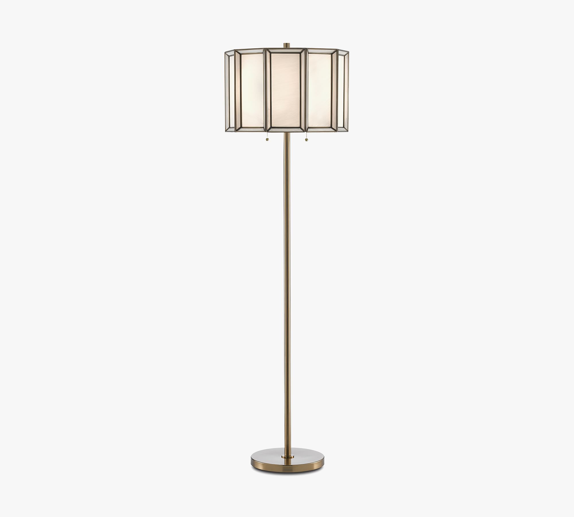 Carmel Milk Glass Floor Lamp