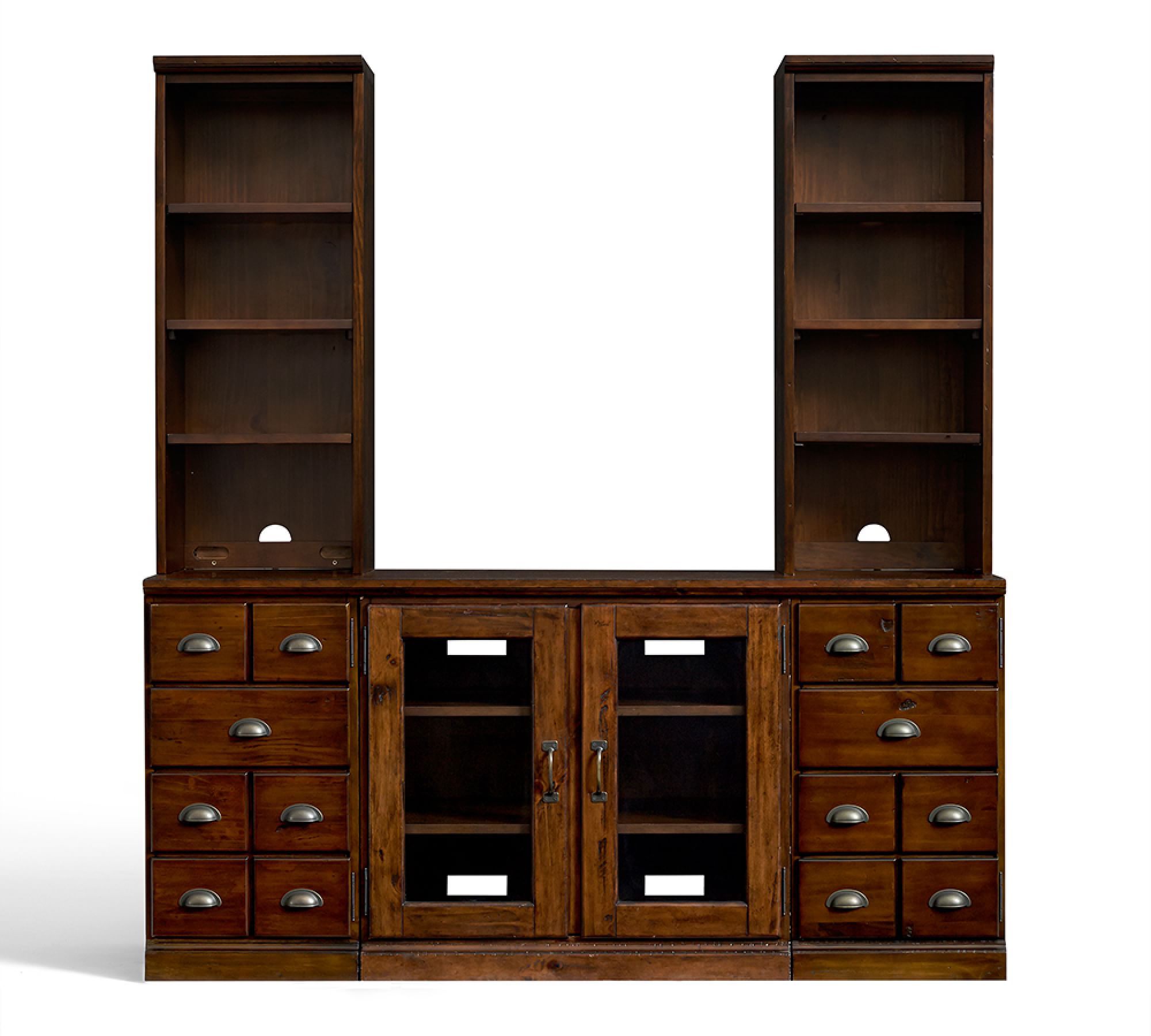 Printer's 5-Piece Entertainment Center With Cabinets (64")