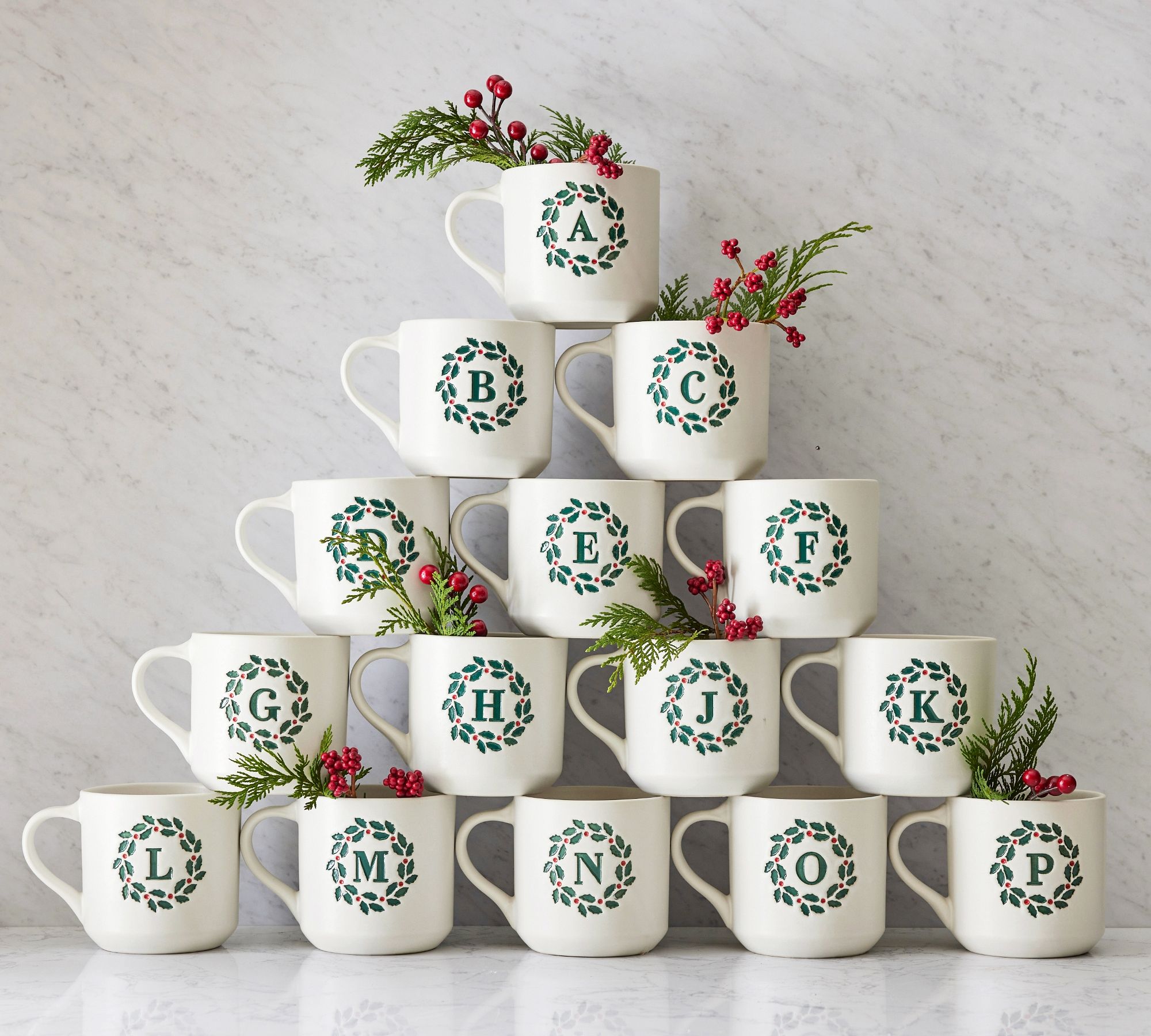 Holly Alphabet Mug