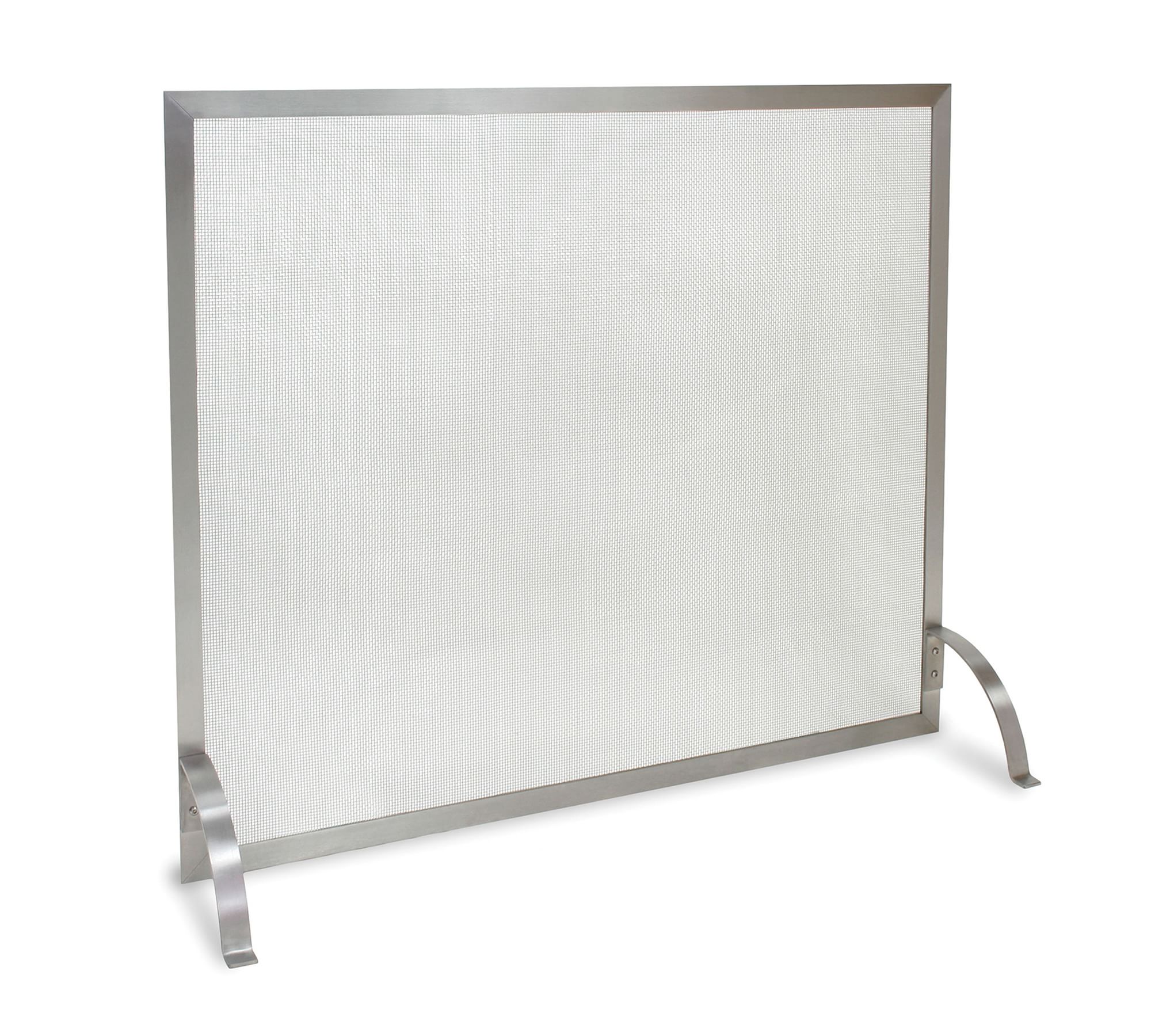 Newport Stainless Steel Single Panel Firescreen, Large