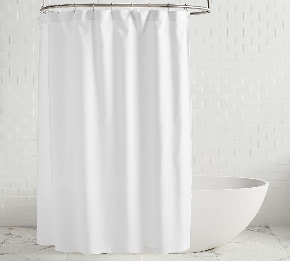 Retreat Fabric Shower Curtain Liner | Pottery Barn