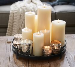 Unscented Wax Pillar Candle