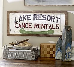 Canoe Rental Sign | Wall Decor | Pottery Barn